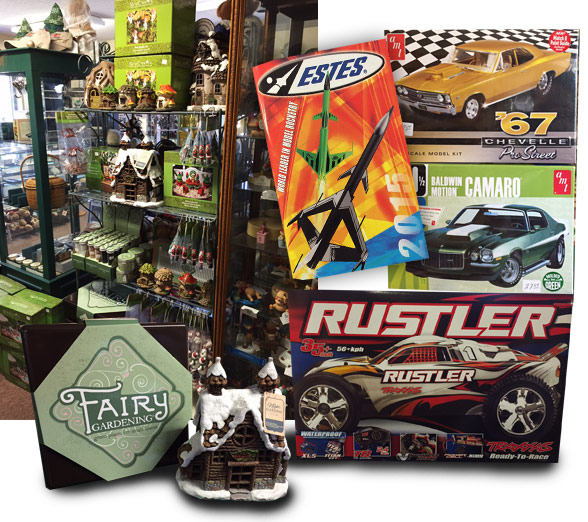Collage of Gifts, Board Games and Collectibles